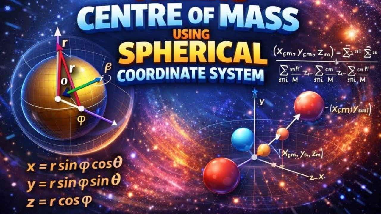 CENTRE OF MASS : NEW METHOD TO FIND COM OF ANY BODY USING SPHERICAL COORDINATE SYSTEM 