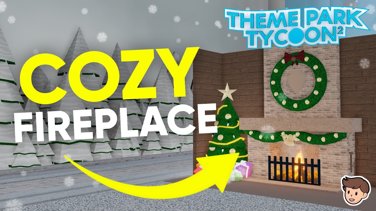 🎅🏼 Theme Park Tycoon 2 Cozy Christmas Fireplace Tutorial! | Christmas Calendar | Kosii