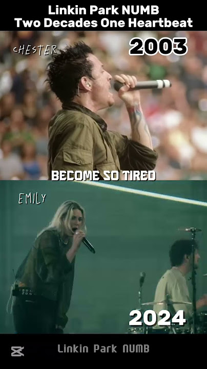 Numb: Two Decades One Heartbeat 2003vs2024 #throwback #LinkinPark #Numb20Years #music #viralmusic