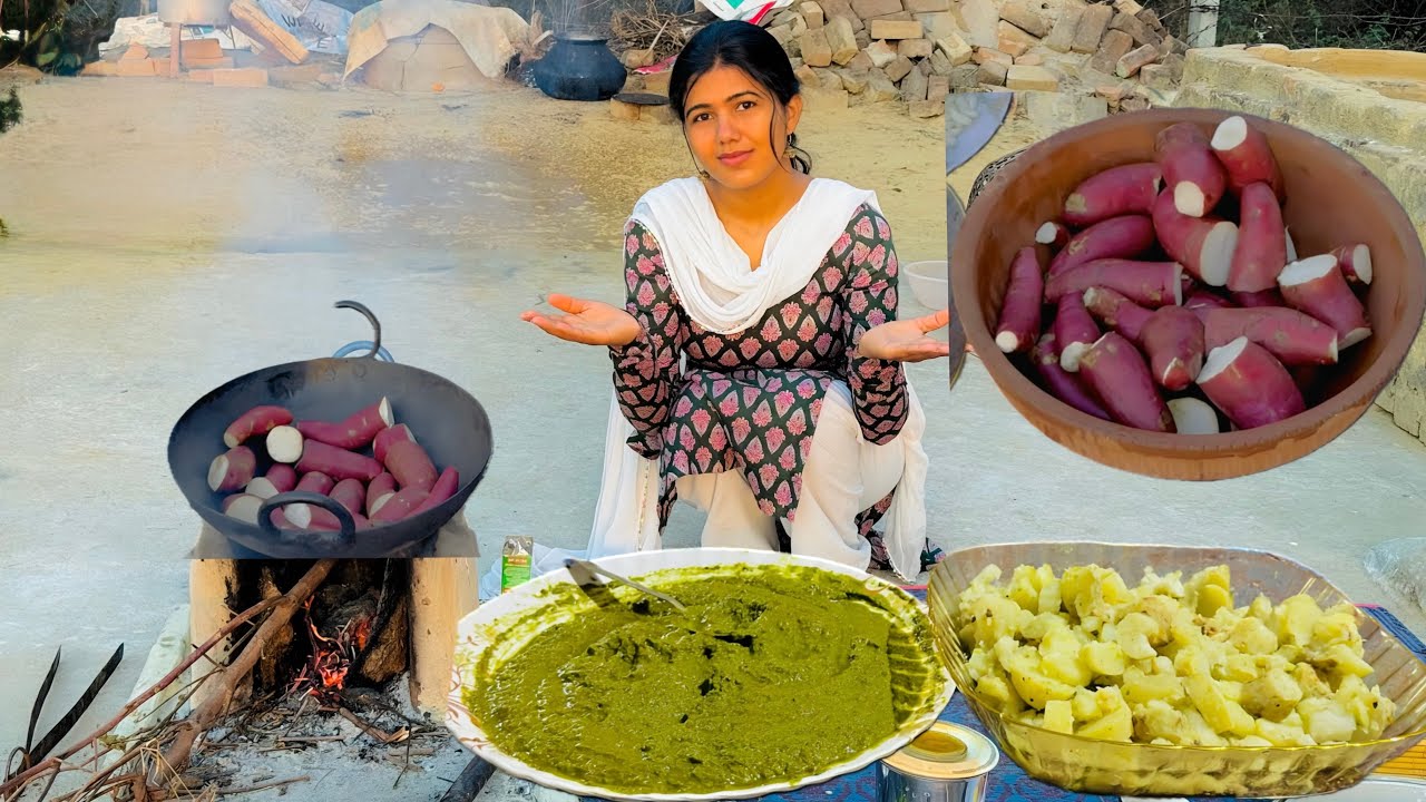 Cooking Sweet Potatoes In New Style & Make Secret Salt 