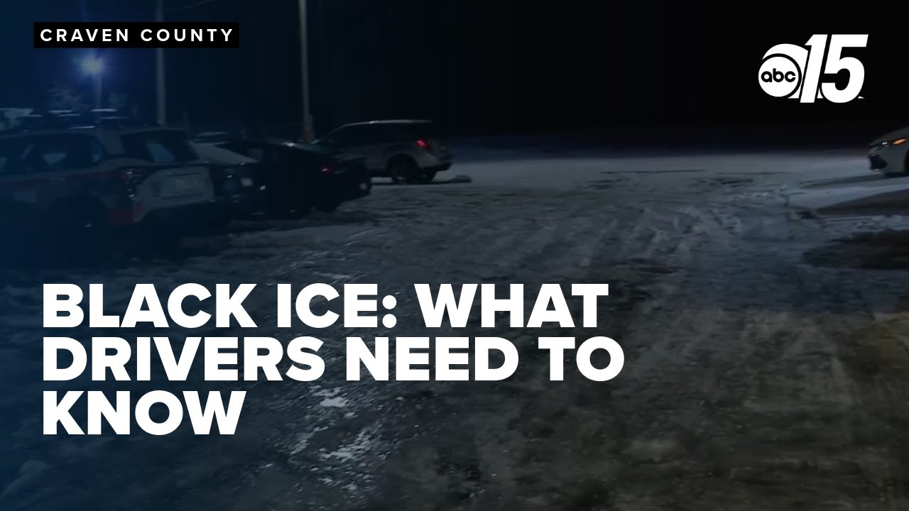 Black ice poses threat to drivers in wake of unprecedented snow - YouTube
