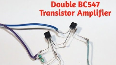 Simple Audio Amplifier Using BC547 Transistor |