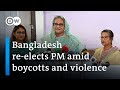 Bangladesh: Sheikh Hasina re-elected as main opposition stages boycott | DW News