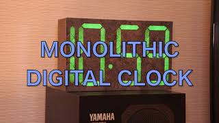 Monolithic Digital Clock - 3D printed