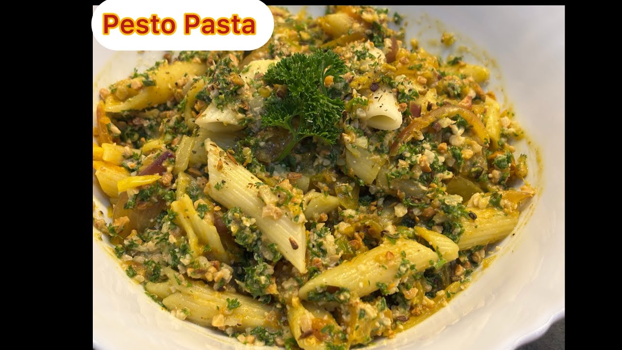 Pesto Pasta #pesto #pasta #sauce #snacks #healthyrecipes 