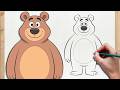 How to Draw Bear from Masha and the Bear Super Easy How to Draw Bear from Masha and the Bear Super Easy