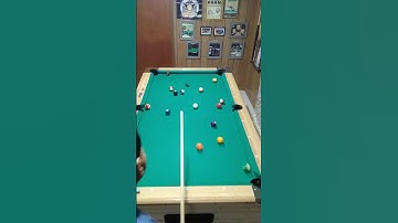 A controlled center 8 ball break.