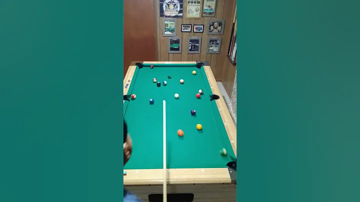 A controlled center 8 ball break.