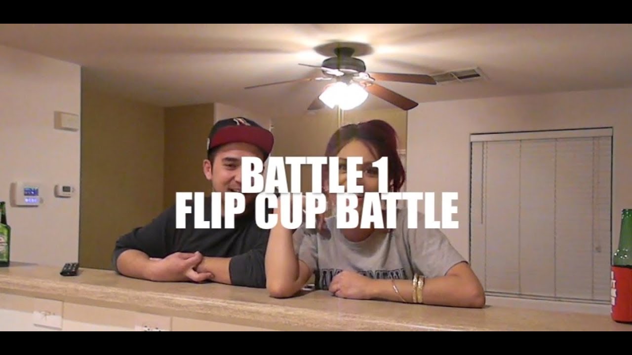 FIRST BATTLE EVER!!! FLIP CUP!!!! (Battle Couple)