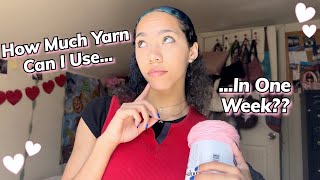 How Much Yarn Can I Use In One Week??