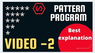 Pattern Program-2 || Reverse Star Pattern Program || Triangle pattern program