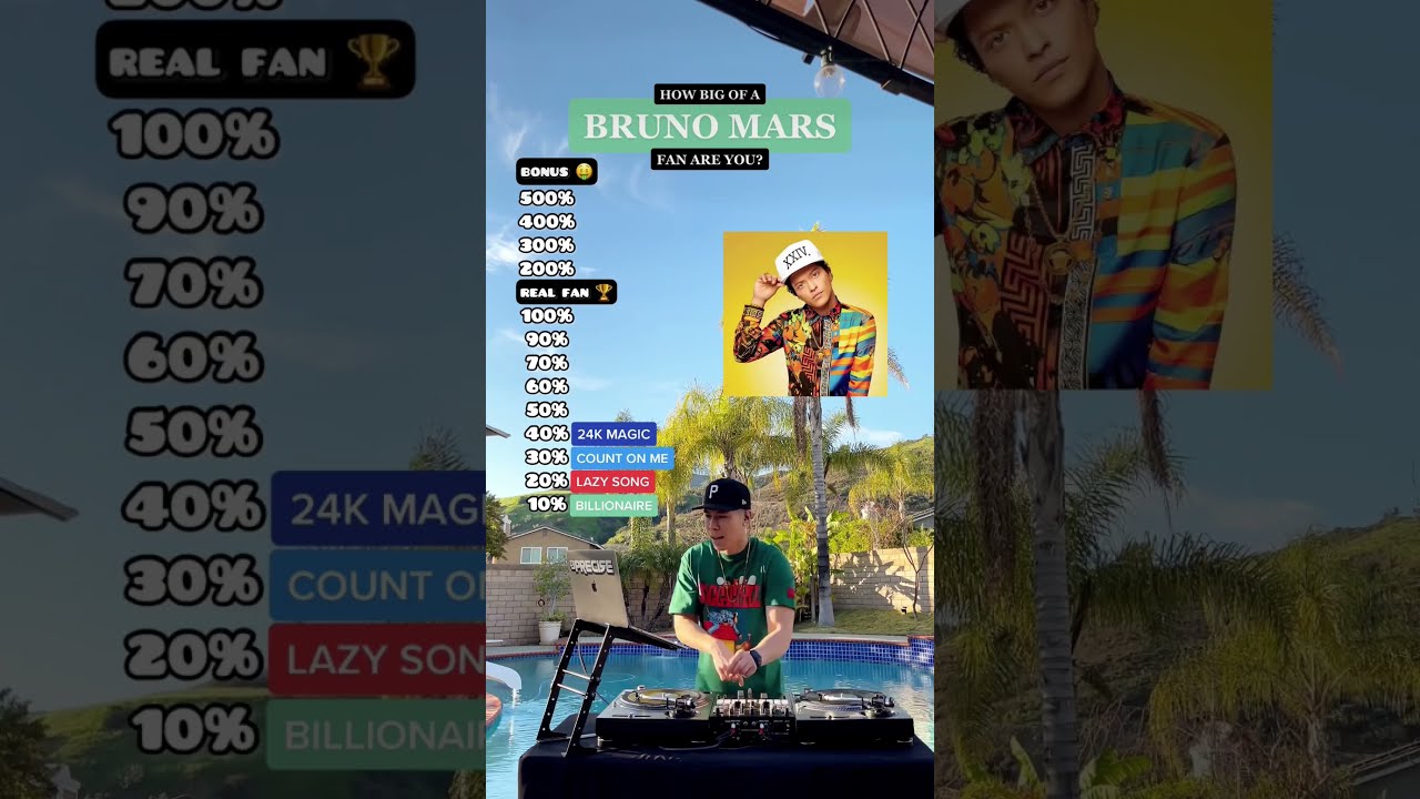Are You A Real BRUNO MARS Fan Try To Clear This Challenge 24k Magic Talking The Moon Uptown 