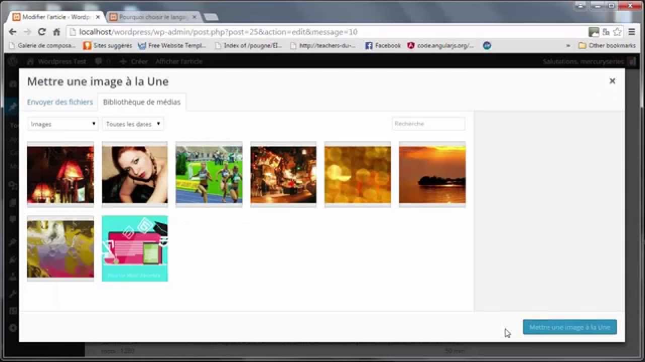 Tutoriel Wordpress - 14 - Image à la une - YouTube