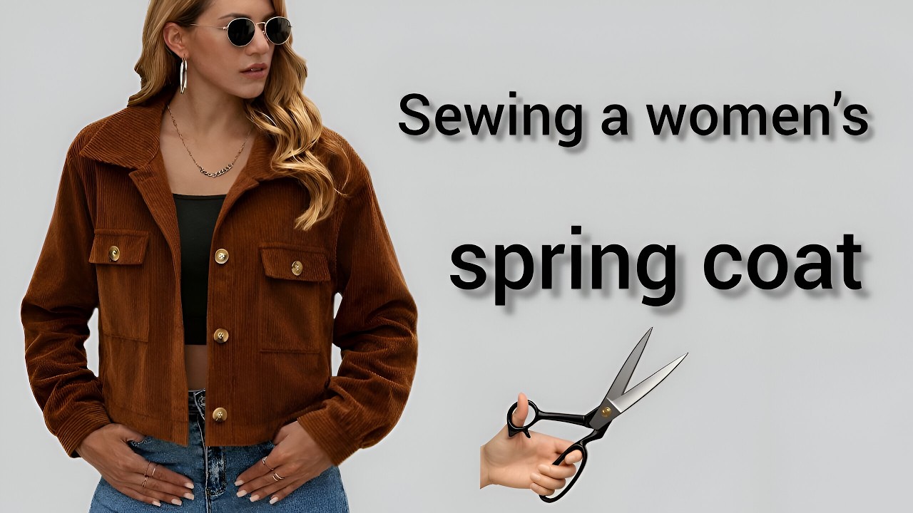 Beginner-Friendly Corduroy Spring Jacket Sewing Tutorial✂️ | Pattern Making & Complete Guide✅️