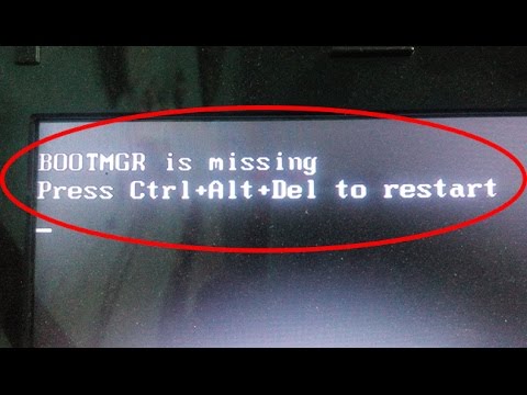Fix BOOTMGR is missing.Press to restart windows - YouTube