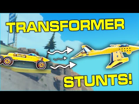 Transforming Car-Glider Epic Stunt Challenges! (Trailmakers Multiplayer Gameplay)