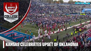 Kansas fans STORM THE FIELD after upsetting No. 6 Oklahoma | ESPN College Football