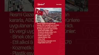 Resmi Gazetede Yayımlanan Kararla, Abd Menşeli Bazı Ürünlere Uygulanan Ek Vergiler Kaldırıldı