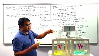 (Null space & Range): Null space/kernel and range/image are explained in detail with many examples.