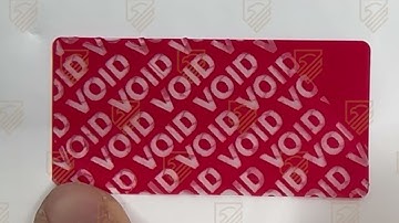 Intertronix Tamper Evident Labels TamperGuard® Red VOID non-residue security sticker