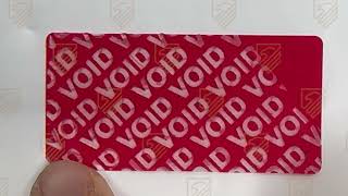 Intertronix Tamper Evident Labels TamperGuard® Red VOID non-residue security sticker