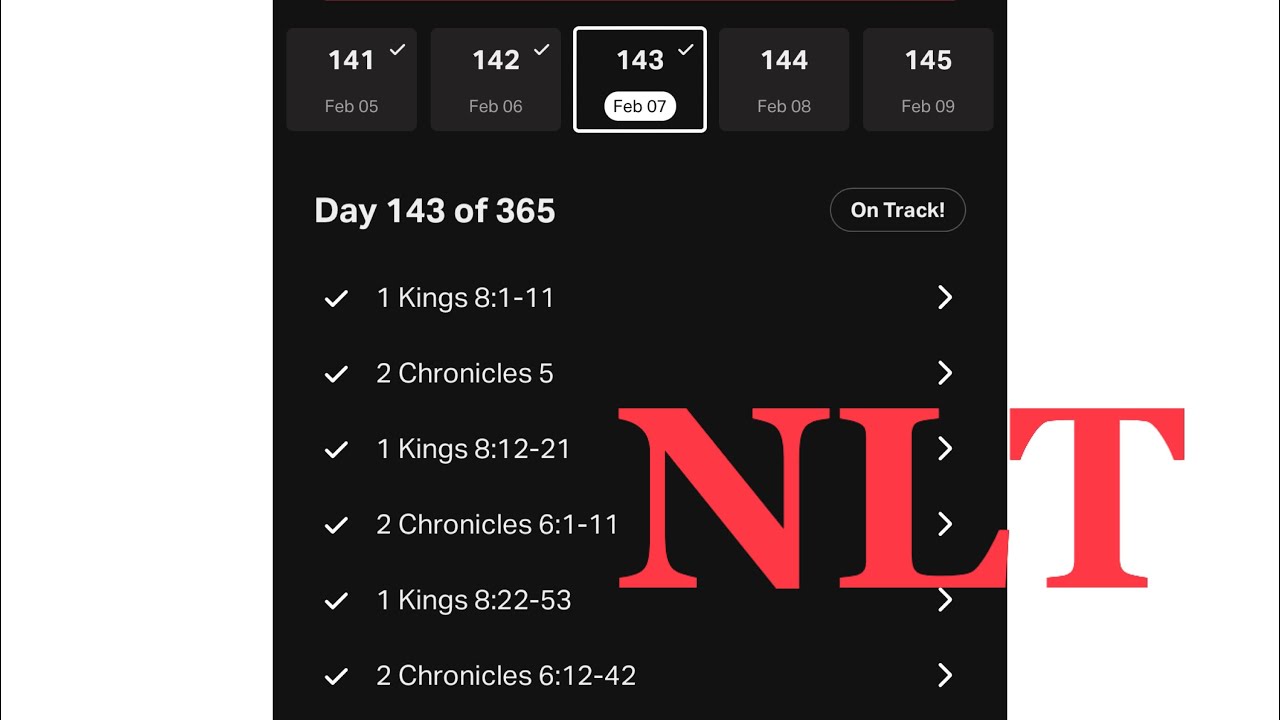 Day 143 of The One Year Chronological Bible 365-Day Reading Plan by ...