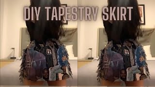 DIY A CUSTOM TAPESTRY SKIRT| HOW TO