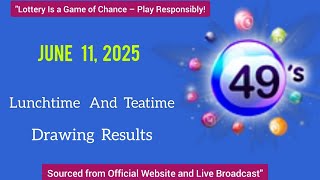 Uk49s Lunchtime Results 11 June 2025 | Uk49s Teatime Results for Today