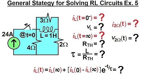 Electrical Engineering: Ch 8: RC & RL Circuits (43 of 65) General Strategy Solving RL Circuits Ex.5