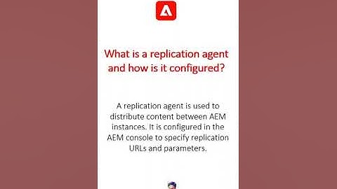 What is Replication agent, how is it configured #aem #aeminterviewquestions #adobeexperiencemanager