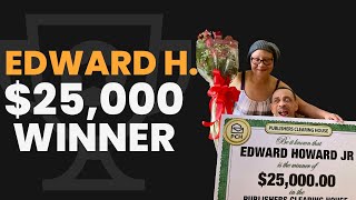 PCH Winner: Edward H. of GA Won $25,000.00!