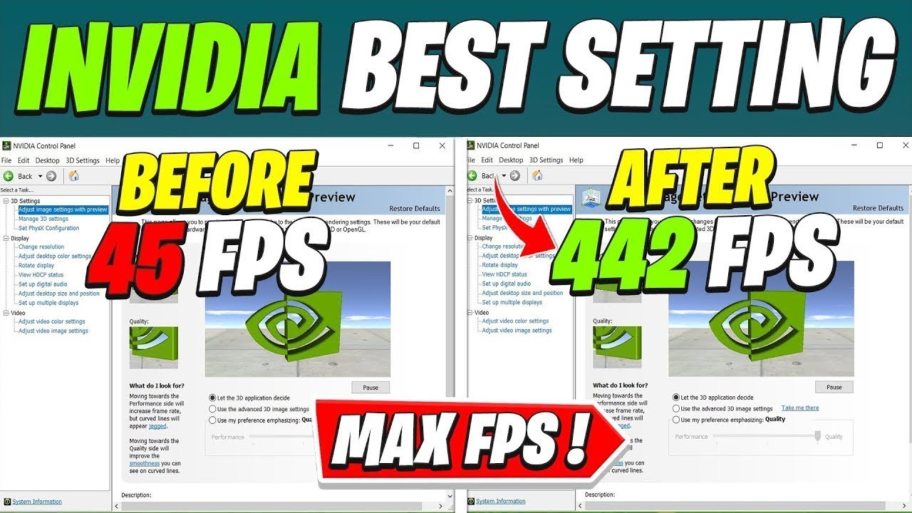 Best Gaming Settings for Nvidia Control Panel (HIGHER FPS AND LOWER ...