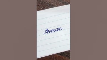 Arman - Beautiful name in Cursive writing | Cursive writing for beginners | #shorts