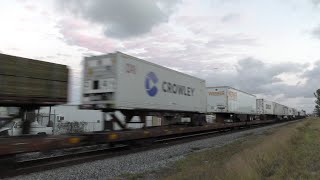 CROWLEY IM has new LOGO on FEC 101-29 - 205 cars @ 13K Ft. also BLF701 [ORANGE] - 1/29/23