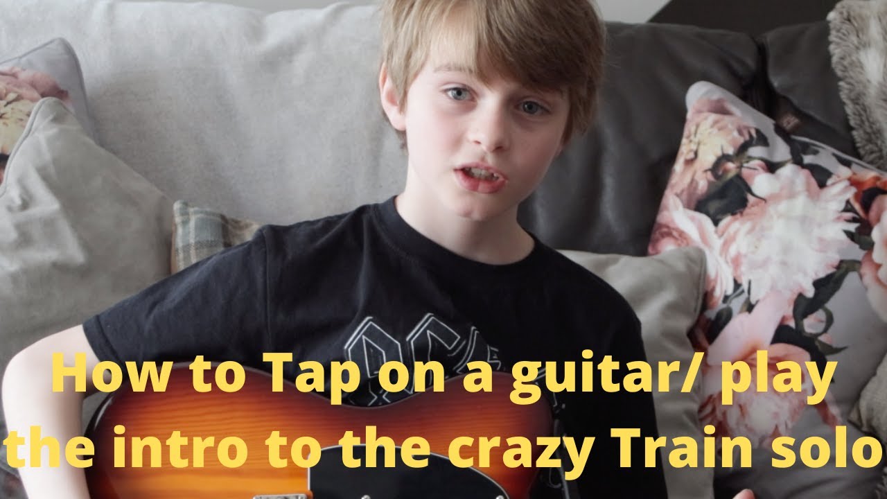 How to Tap On a Guitar/How to play the Crazy train solo (intro) YouTube