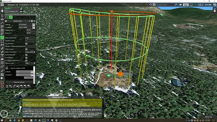 UGCS Circle Point Of Interest Mission Planning for Photogrammetry