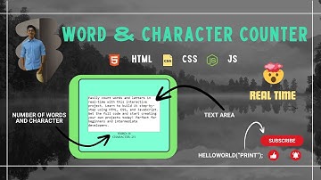 Word & Character Counter | Real-Time Project with HTML, CSS, JavaScript 🔥