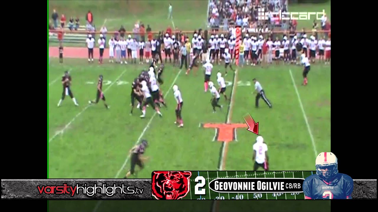 rb1 Geovonnie Ogilvie Senior Season Football Highlights (Bergenfield Bears)