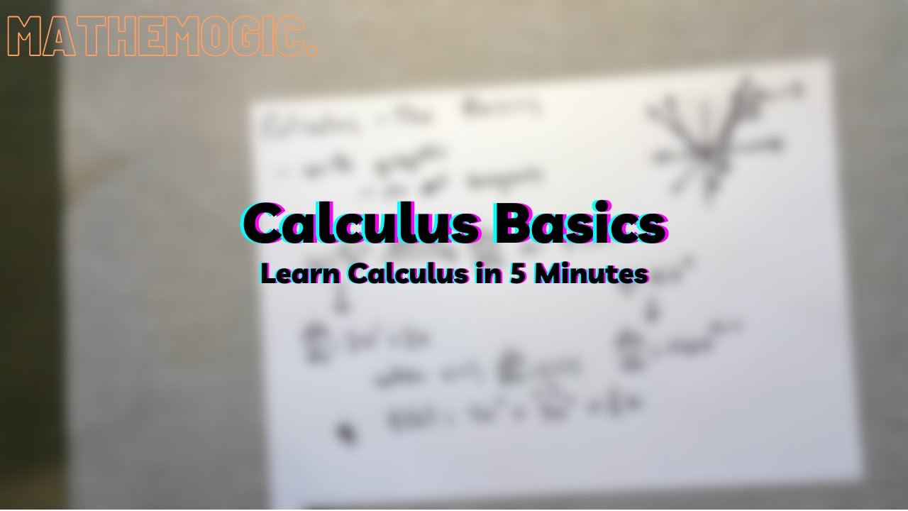 Learn Calculus in 5 Minutes - Differential Calculus Basics - YouTube