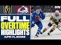Vegas Golden Knights at Colorado Avalanche | FULL Overtime Highlights - April 11, 2026