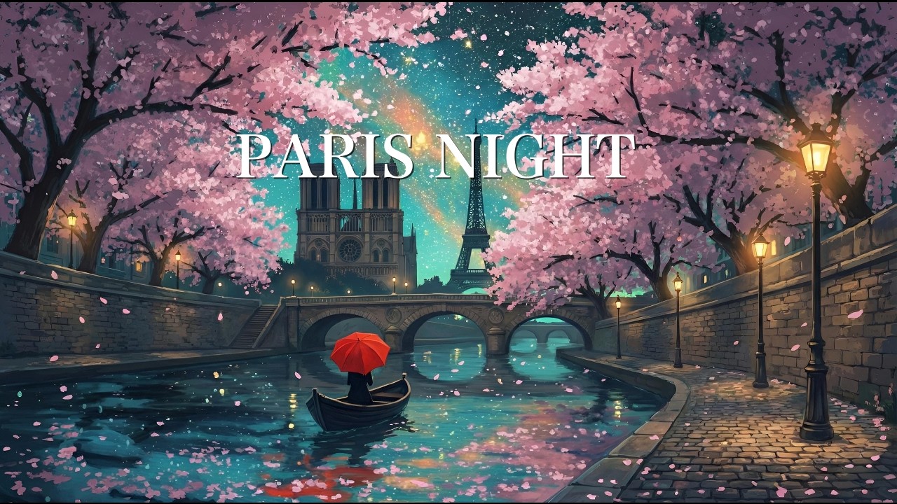 Beautiful Relaxing Piano & Rain 🌧️ Paris Night Music for Sleep, Stress Relief (3 Hours)
