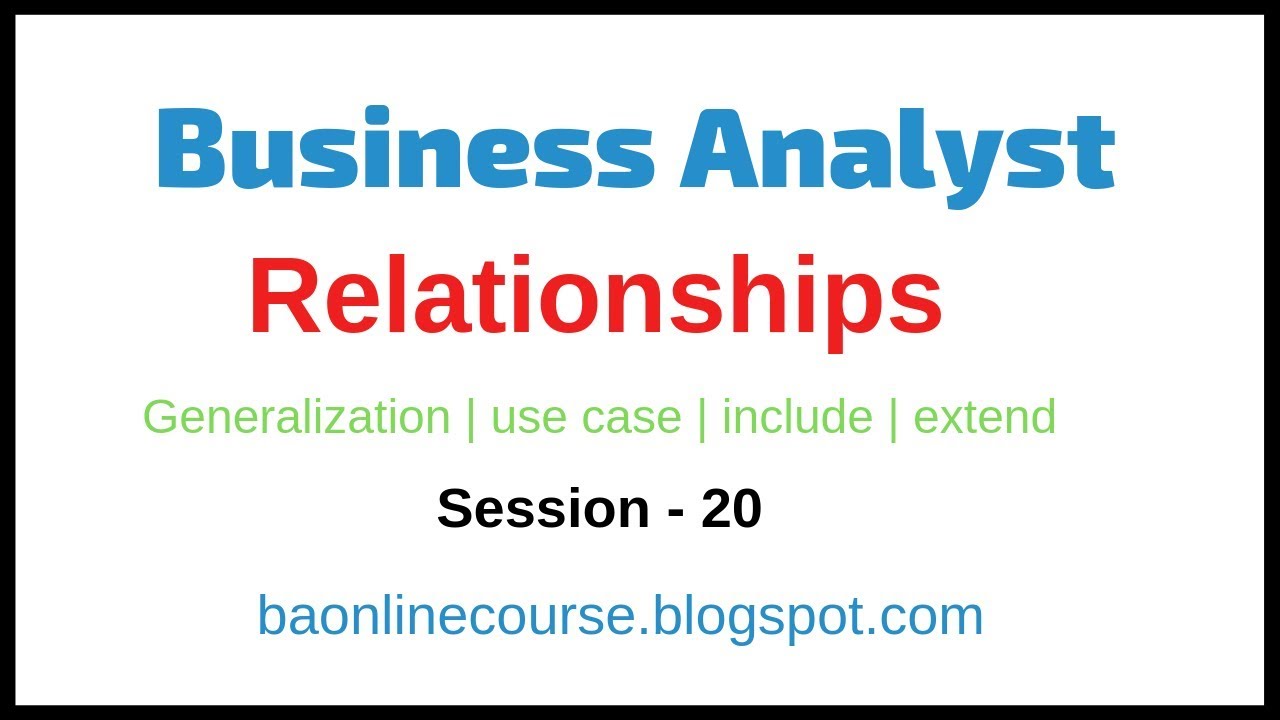 Business Analyst UML Relationships Tutorial ...