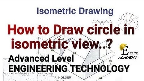 How to draw a circle in isometric view| 3D view of Circles | A/L Engineering Technology