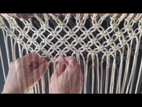How to do macrame knots - Forming a V with square knots - YouTube