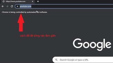 Cách để xóa dòng chrome is being controlled by automated test software | python code