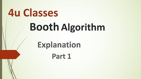 Booth algorithm