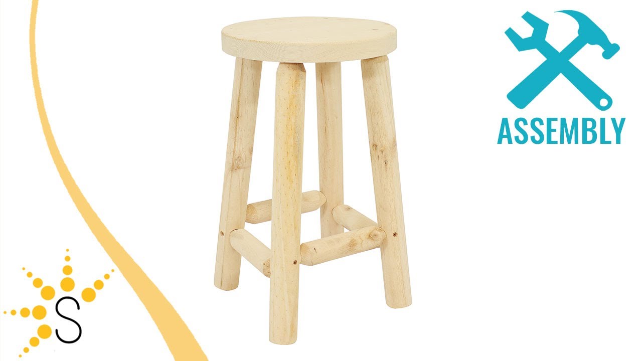 Sunnydaze Round Backless Wooden Bar Stool - 24" H - DSL-961