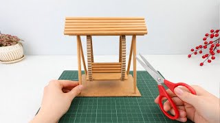 I Built A Mini Swing Using Paper Straws | Easy DIY Project