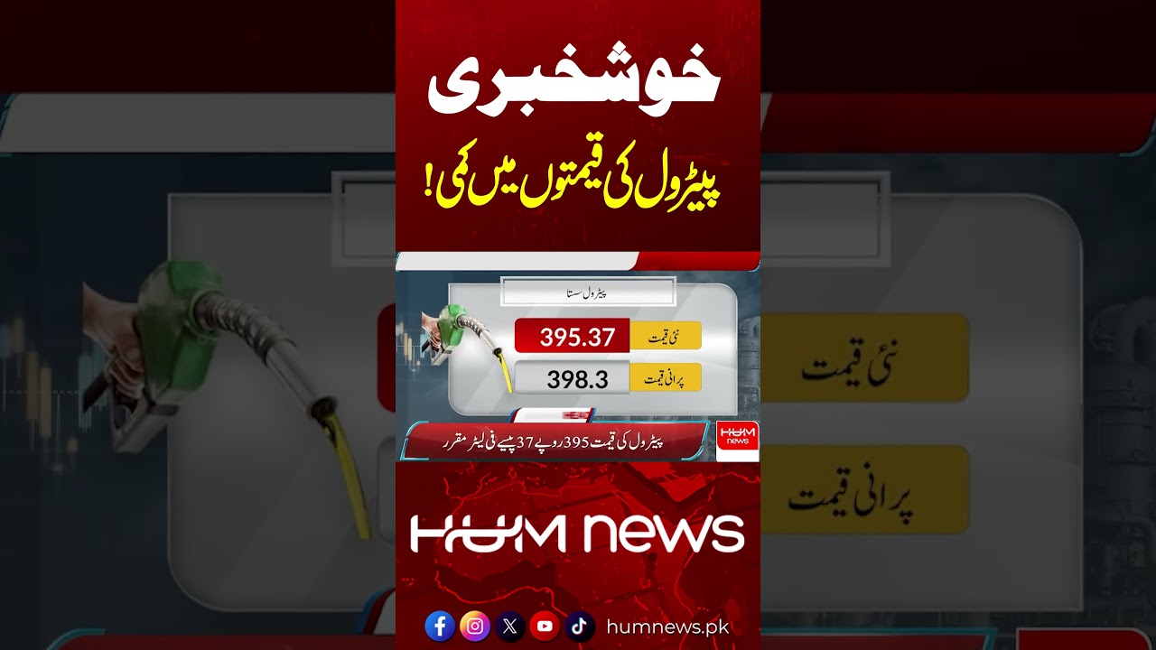 Petrol Price Reduced in Pakistan! New Rate Announced | Today Petrol Price | 8 AM Headlines| HUM News