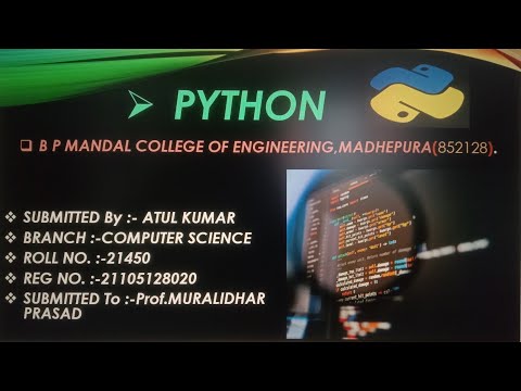 How to create a presentation ??(ppt). || How to create a Python ppt #trending #presentation #pyth...